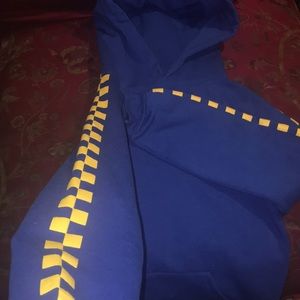 Blue And Yellow Checkerboard Hoodie
